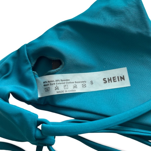 NWOT Shein Aqua Bikini Top - Picture 5 of 5